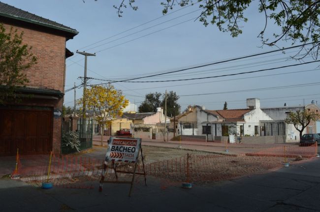 Obras en Rivadavia esq. Ibazeta