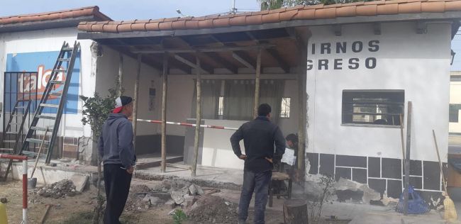 Trabajos en el balneario