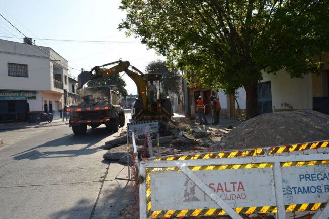 Trabajos en calle Rioja