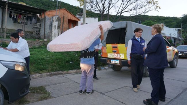 Asistencia a damnificados por incendios