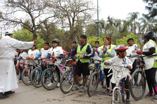 Peregrinos en bicicleta