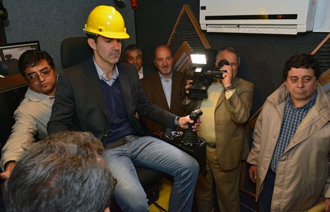 Urtubey en el simulador vial