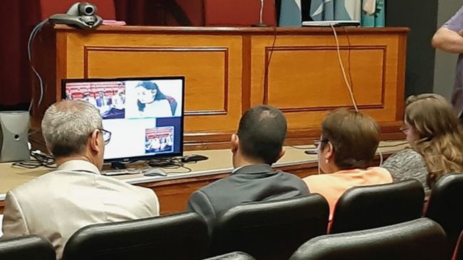La testigo declaró por video conferencia