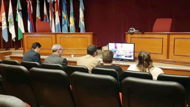 La declaración fue por videoconferencia