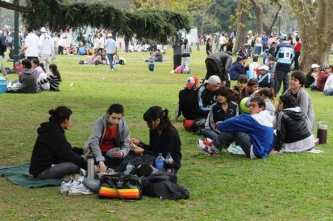 Estudiantes de picnic