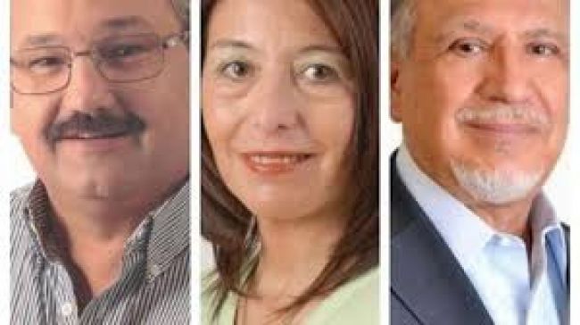 Los senadores nacionales Leavy, Jimenez y Romero