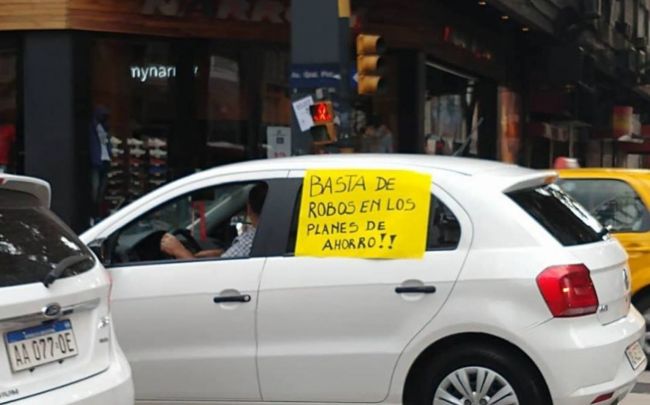 Una de las protestas de suscriptores de planes de ahorro