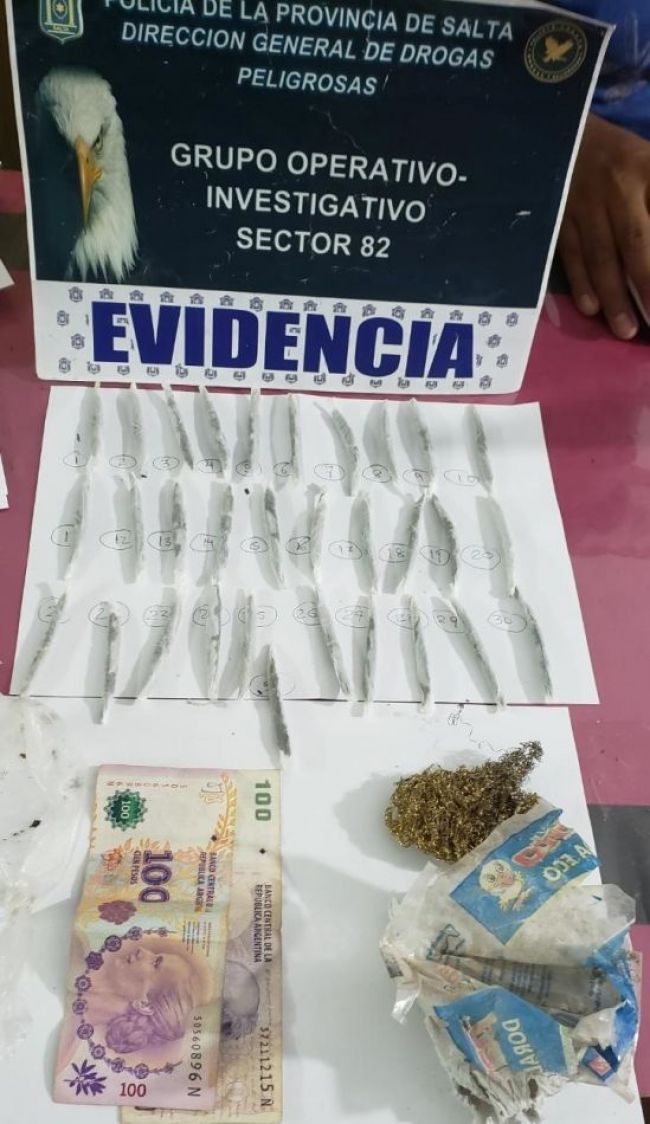 Droga secuestrada en uno de los allanamientos