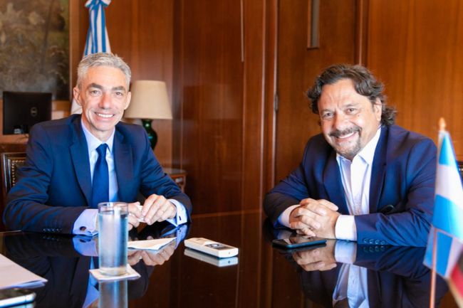 Sáenz con el Ministro de Transporte de la Nación