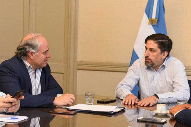 Cánepa con su par nacional, Nicolás Trotta