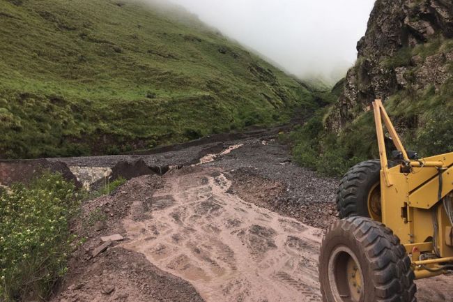 Trabajo de despeje de ruta camino a Cachi