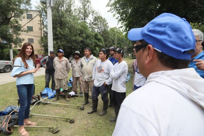 Romero lanzando el Plan de desmalezamiento