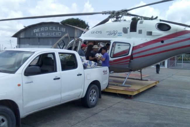 Distribución de ayuda y módulos alimentarios