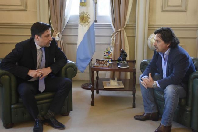 Sáenz con el ministro Trotta