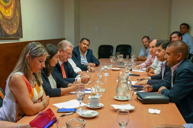 Senadores con la ministra de Salud