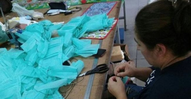 Confección de barbijos