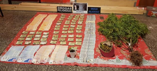 Dinero y drogas secuestrados