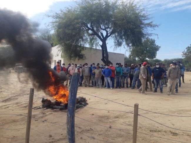 Protesta en Santa Victoria Este