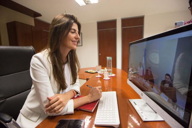 Teleconferencia con Alberto Fernández