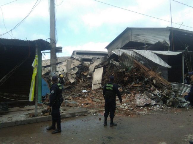 Así quedó el mercado siniestrado