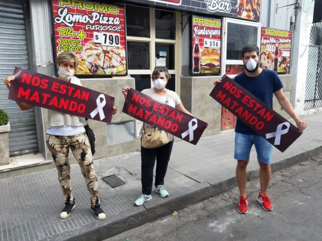 Protesta de comerciantes