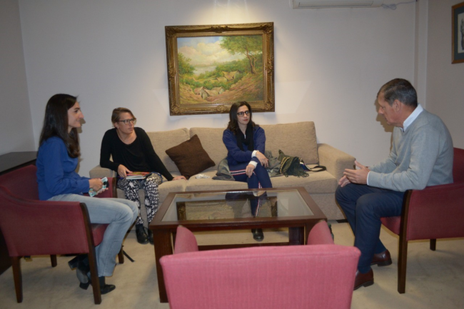 Directoras del observatorio con el ministro de seguridad