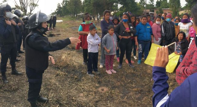 Momentos previos al desalojo