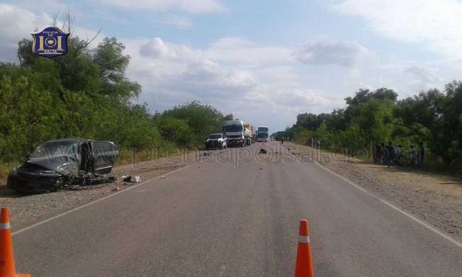 Siniestro vial en Apolinario Saravia