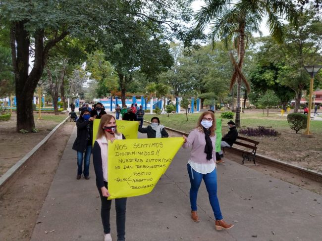 Protesta en Aguaray  Crédito foto: Julio Marín