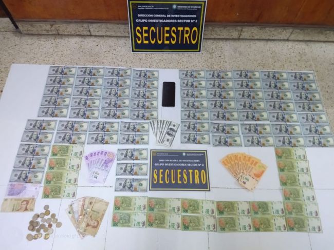 Dinero secuestrado