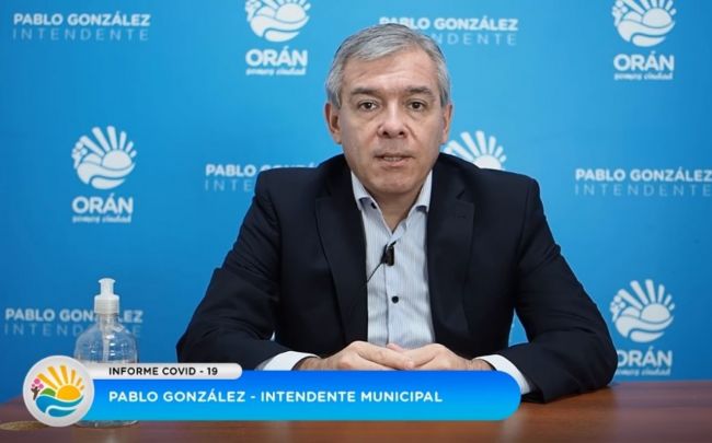 Anuncio del intendente de Orán, Pablo González