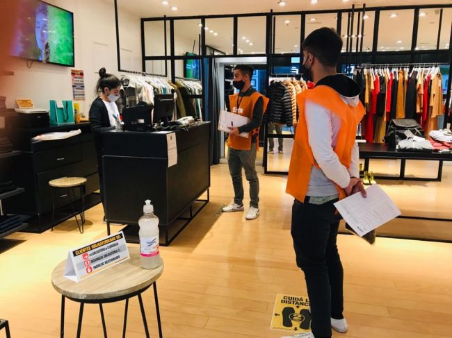 Controles en comercios y shoppings