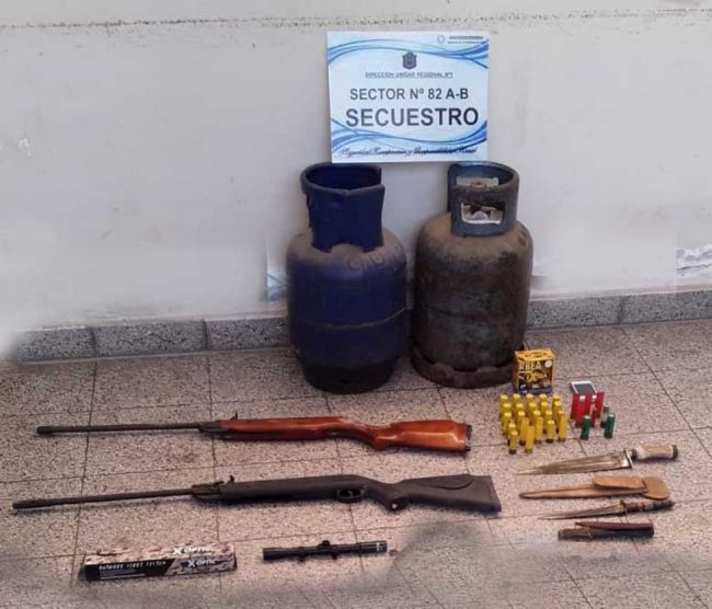 Armas y objetos robados