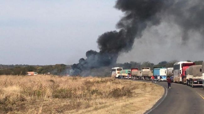 El impactante siniestro en RN 16  Crédito foto: Fabián Leiva