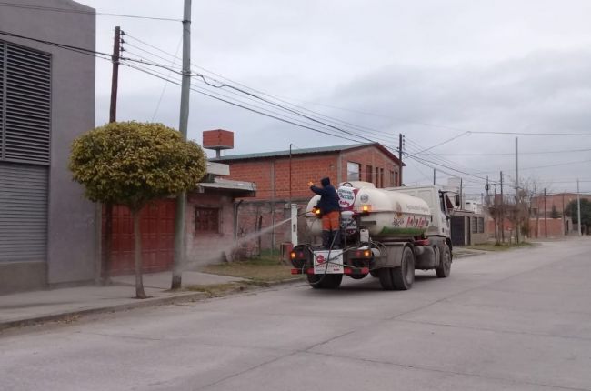 Desinfección en zona sur