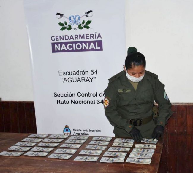 Otro decomiso de dinero sin declarar