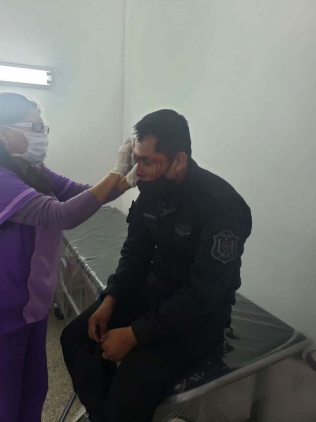 Policías heridos en B° Unión