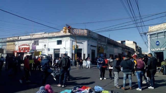Protesta en Av. San Martín