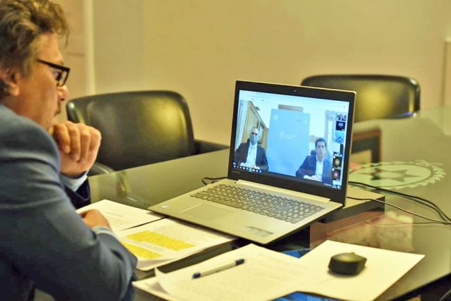 Sáenz con ministros del gobierno nacional