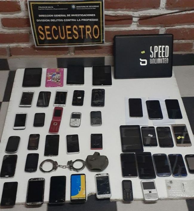 Los celulares recuperados