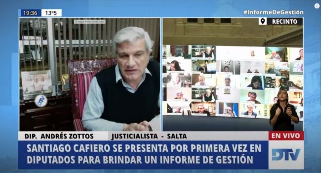 Intervención de legisladores de Salta en el informe de Cafiero