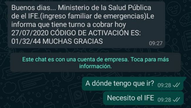 Estafan a la gente prometiendo el IFE