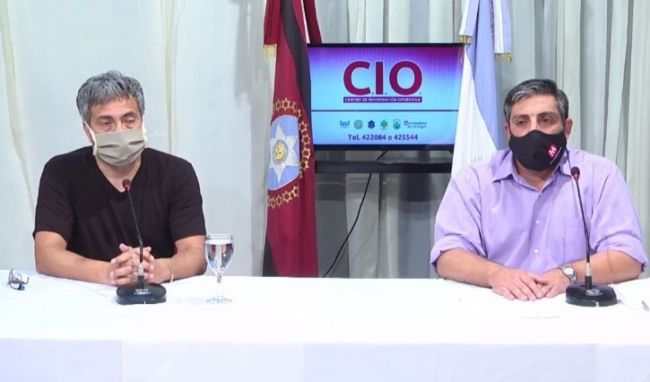 Anuncios del intendente y gerente del hospital