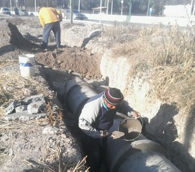 Construcción de desagüe