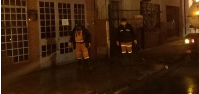 Operativo de desinfección