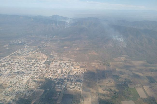 Incendio en el cerro Aguaragüe