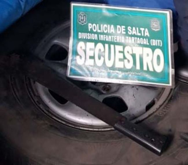 El machete secuestrado