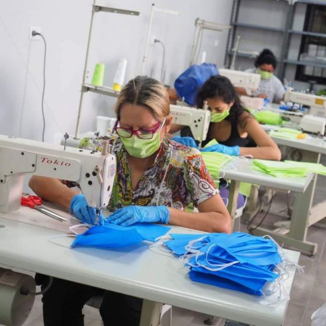 Confección de elementos de seguridad sanitaria