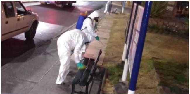 Desinfección de paradas