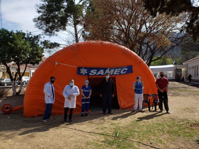 Carpa sanitaria para descongestionar a hospitales
